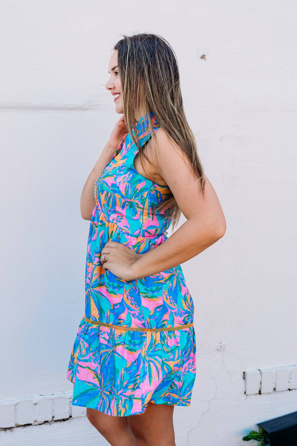 Joy Joy - Trim Sleeveless Dress