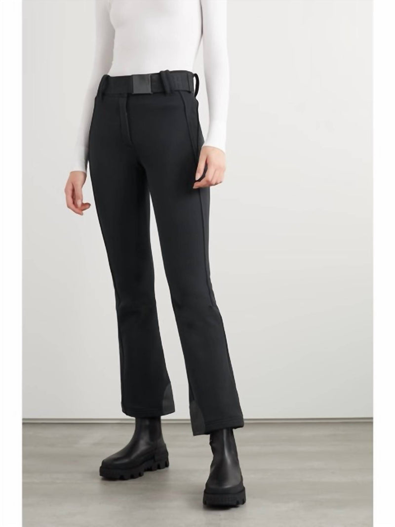 Goldbergh Pippa Belted Flared Ski Pants in black - women's pants