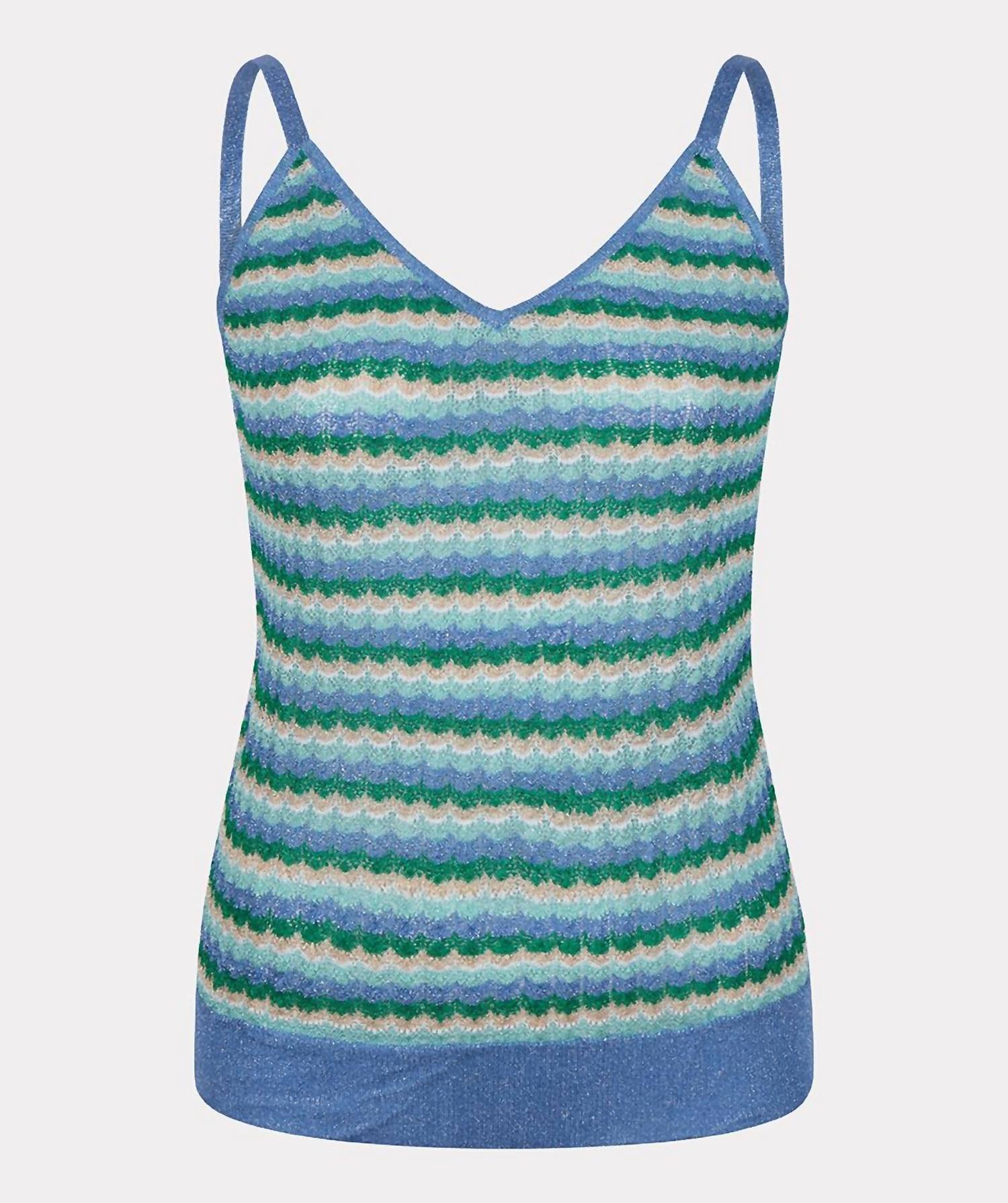 Esqualo - Laleh Lurex Sparkle Zigzag Camisole