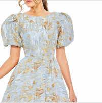 Mac Duggal - Women's Floral Jacquard High Low Gown