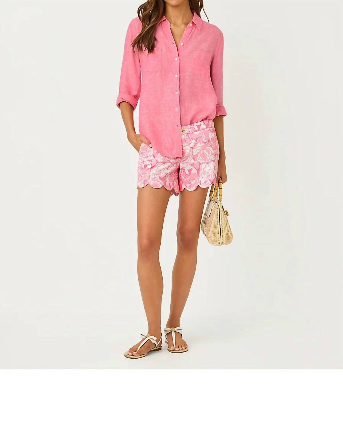 Lilly Pulitzer - Sea View Button Linen Down Top