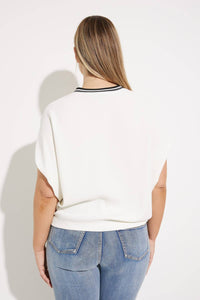 Joseph Ribkoff - Striped Trim Top