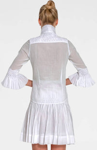 GRETCHEN SCOTT Fortuna Goddess Of Fortune Hand Smocked Blouse in roman goddess - women's blouse - alternate view