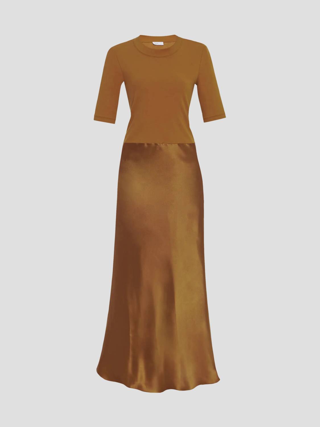 Rosetta Getty - Bias-cut Combo T-shirt Dress