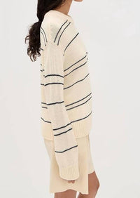 Vince - Variegated Stripe Crew Neck Sweater
