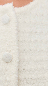 BAREFOOT DREAMS Cozychic Textured Button Front Cardigan in pearl - women's cardigan - view 5