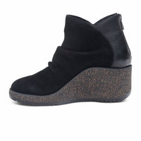 Aetrex Women's Kara Ankle Wedge Boot in black - women's shoe - alternate view