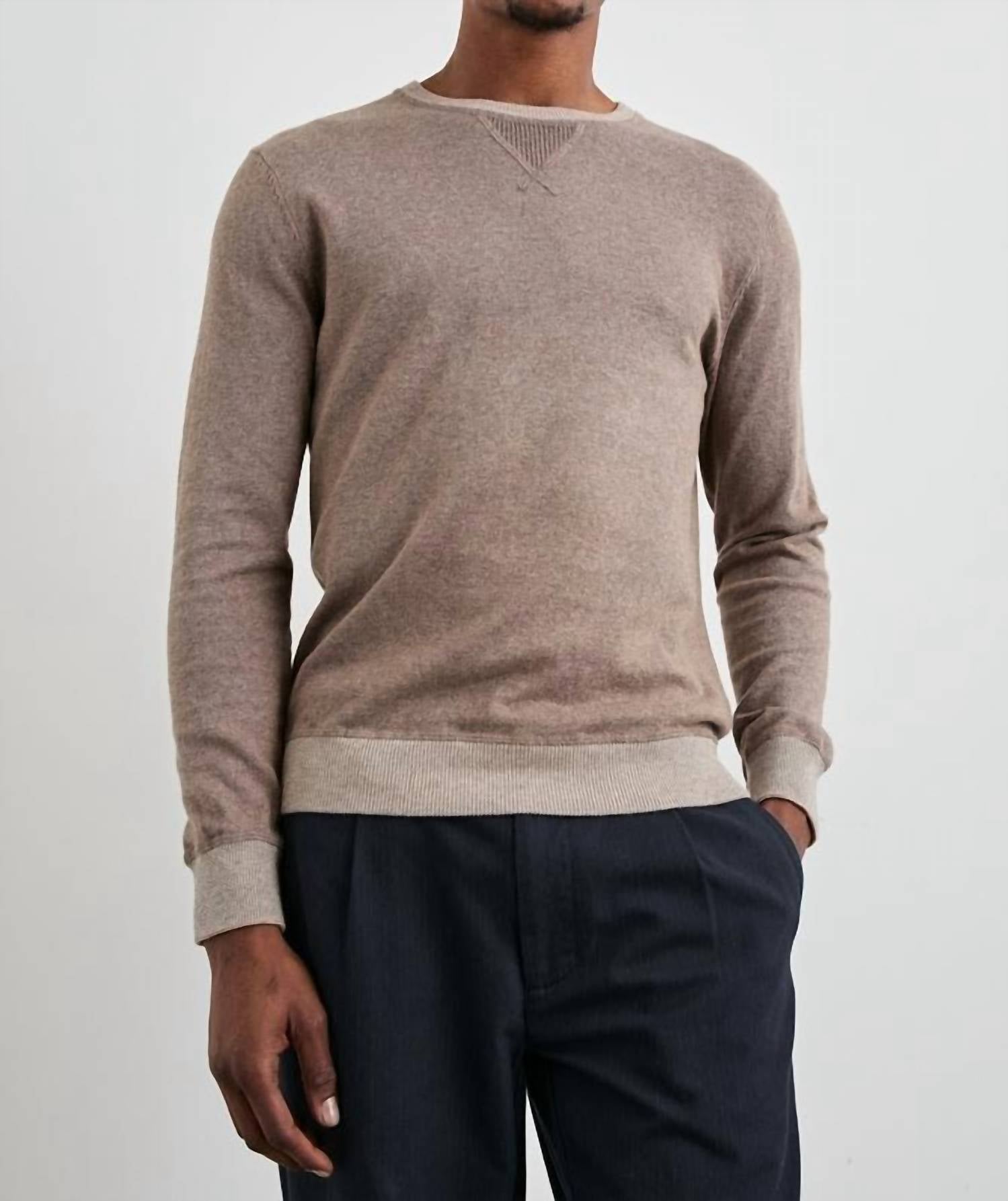 Rails Burns Crewneck Sweater in mocha heather - women's sweater