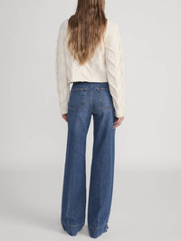FRAME Women's The Slice Flare Jean in headliner - women's jeans - alternate view