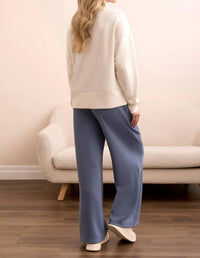 Tribal - Techno Lux Drop Shoulder Funnel Neck Top