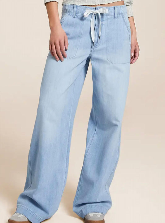 Hidden - Nori High Rise Extra Wide Leg Drawstring Jeans