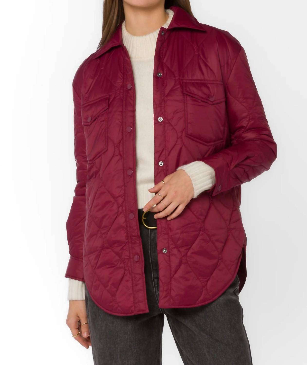 Velvet Heart Heart Bella Puffer Jacket in wine - women's jacket