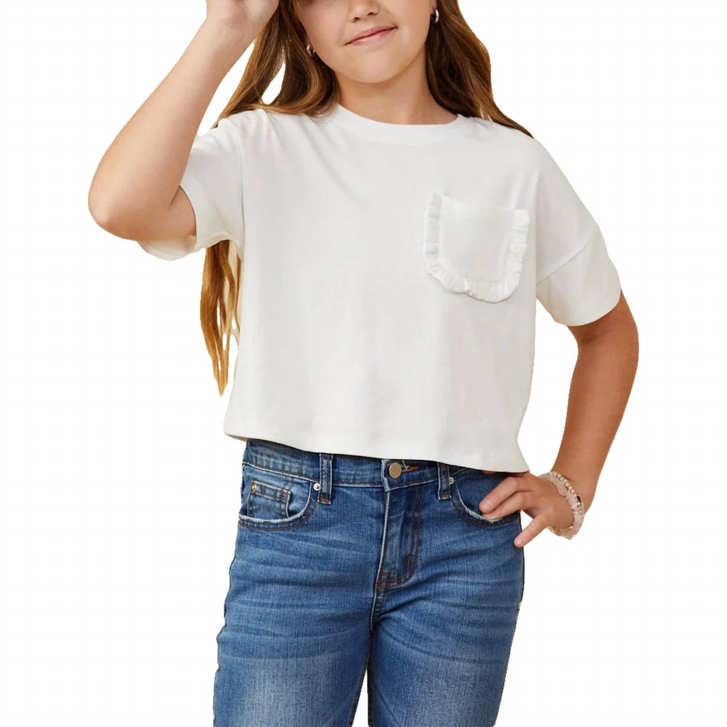Hayden La - Ruffle Pocket T Shirt