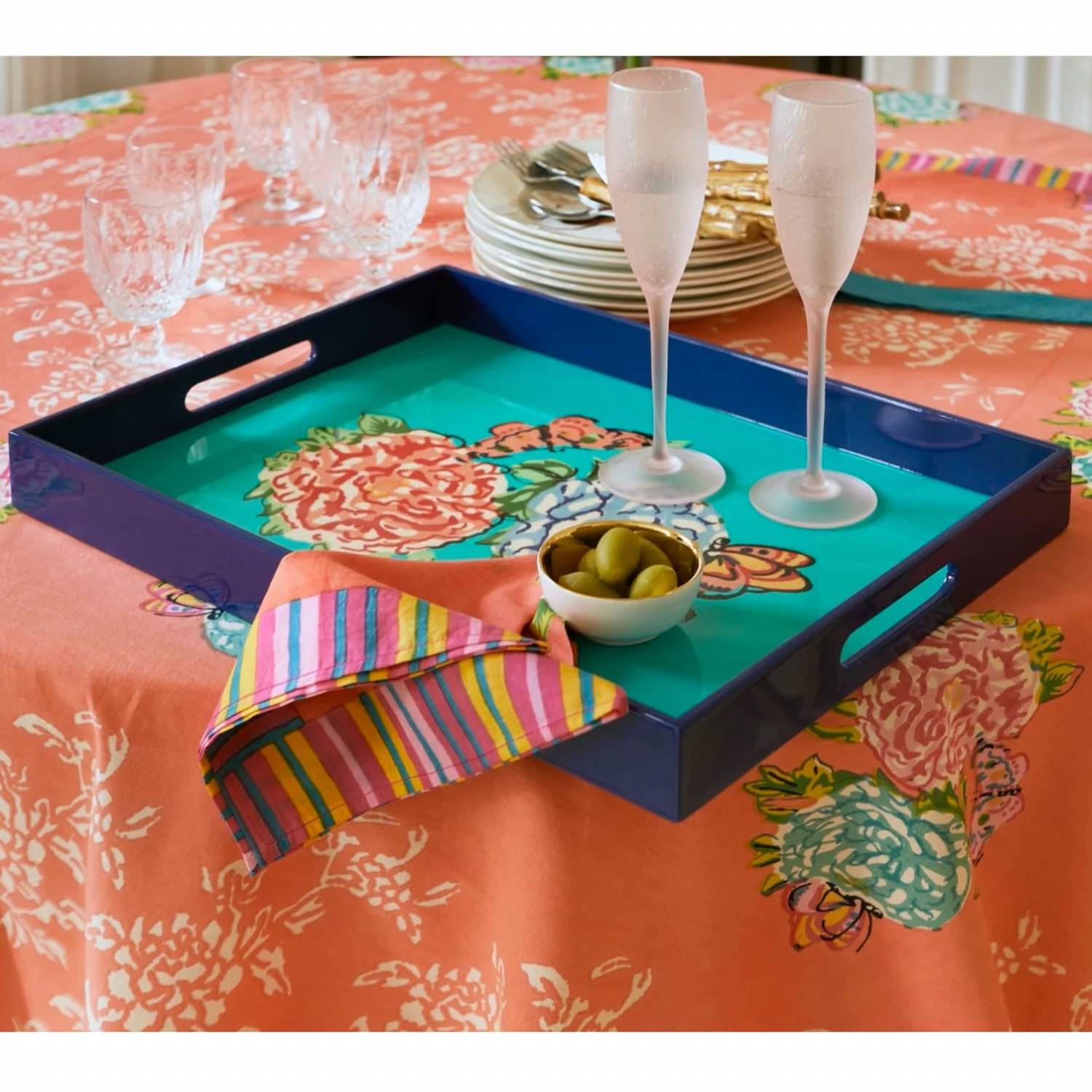 Lisa Corti - Queen Flower Lacquered Tray