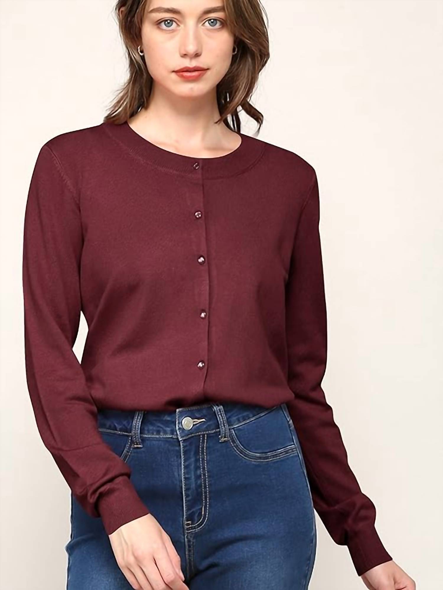 Made By Johnny - Pretty Silk Blend Knit Cardigan