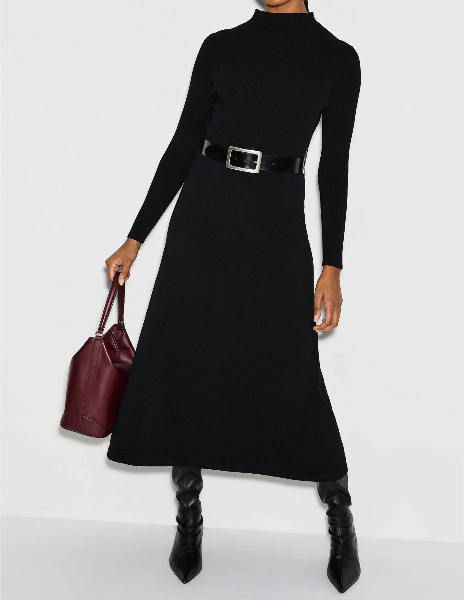 Ann Mashburn - Long-sleeved Charlotte Midi Dress