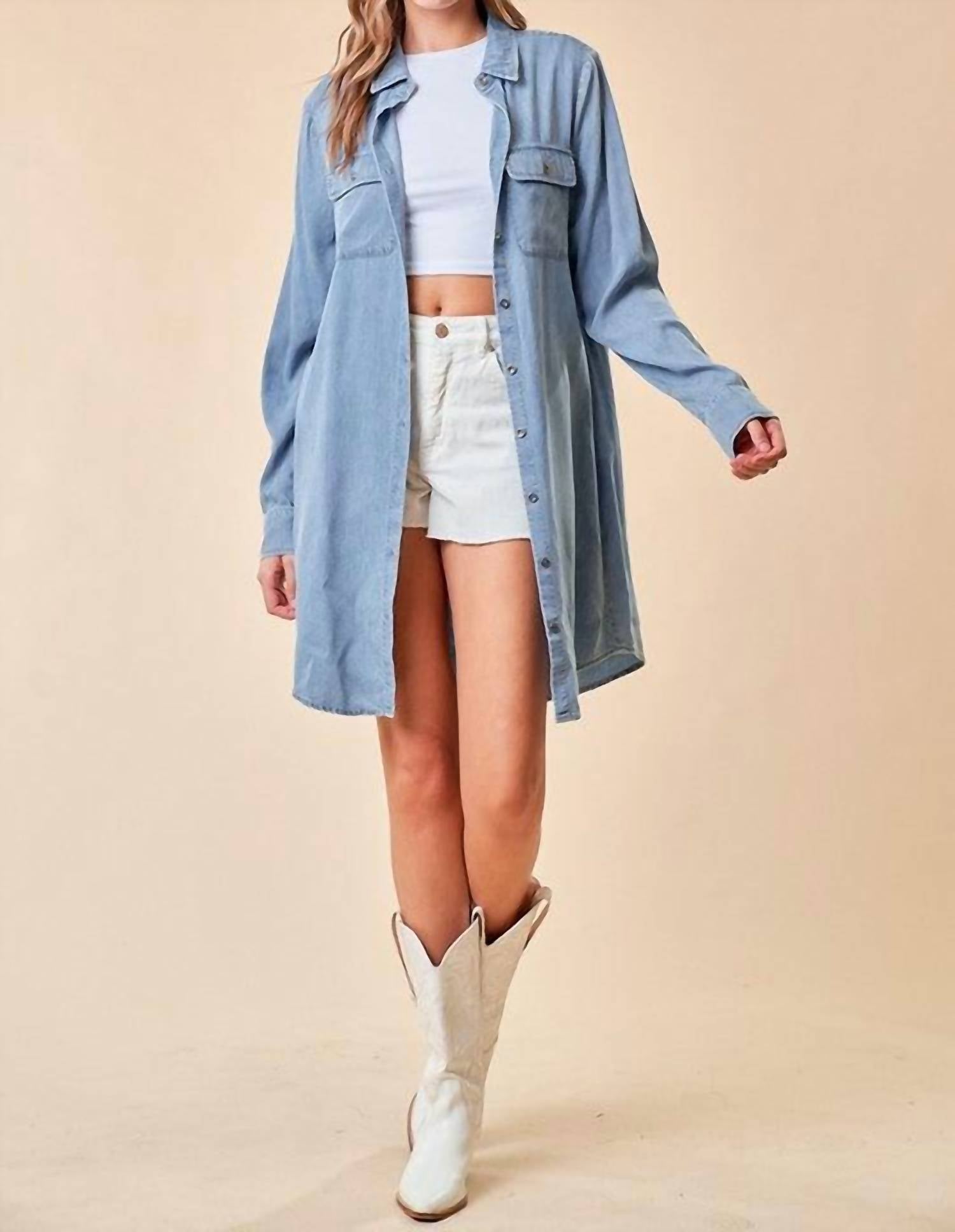 Doe And Rae - Midi Length Shirt Dress