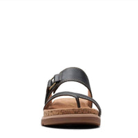 Clarks Women's Yacht Beach Sandal in black leather - women's sandal - view 5