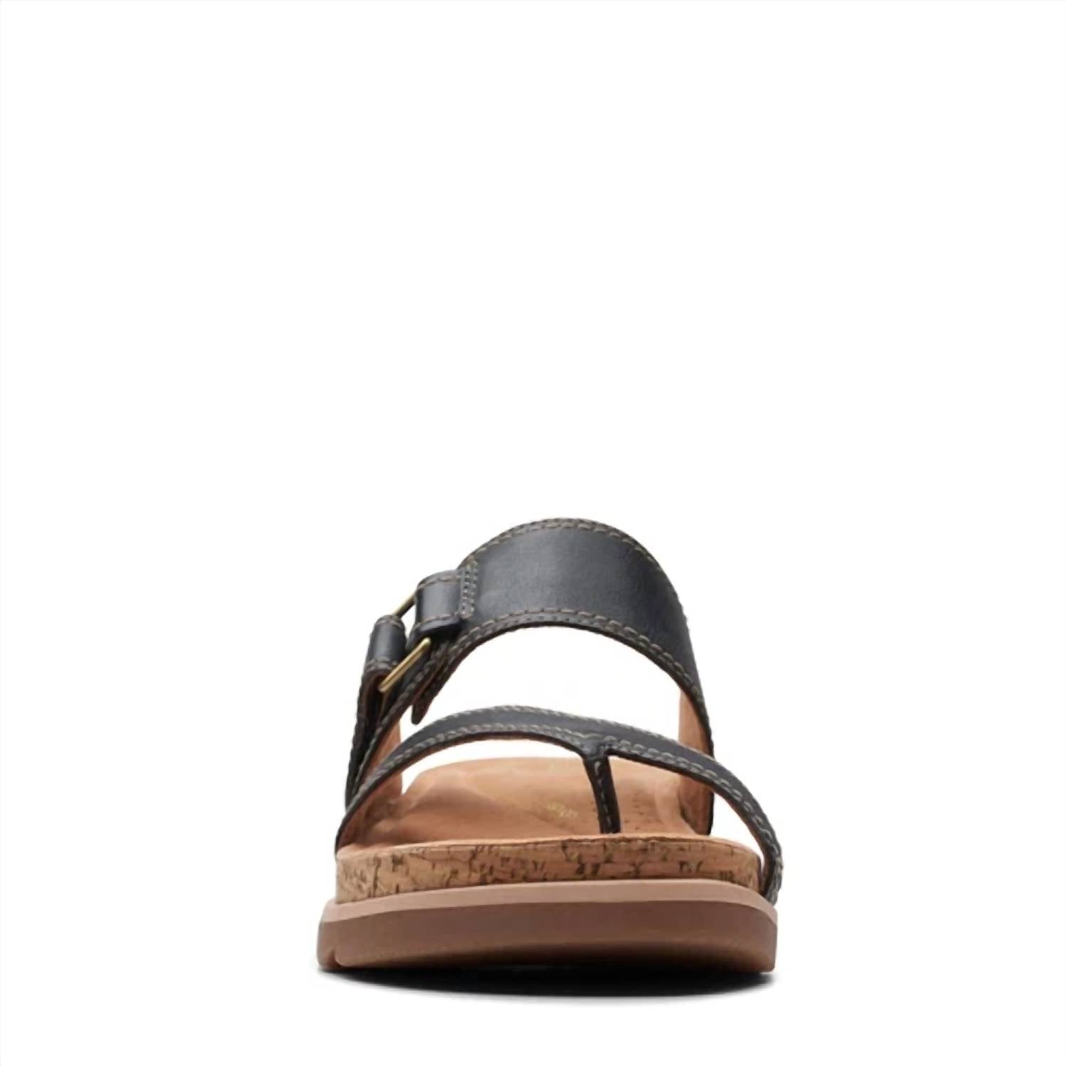 Clarks Women's Yacht Beach Sandal in black leather - women's sandal - view 5