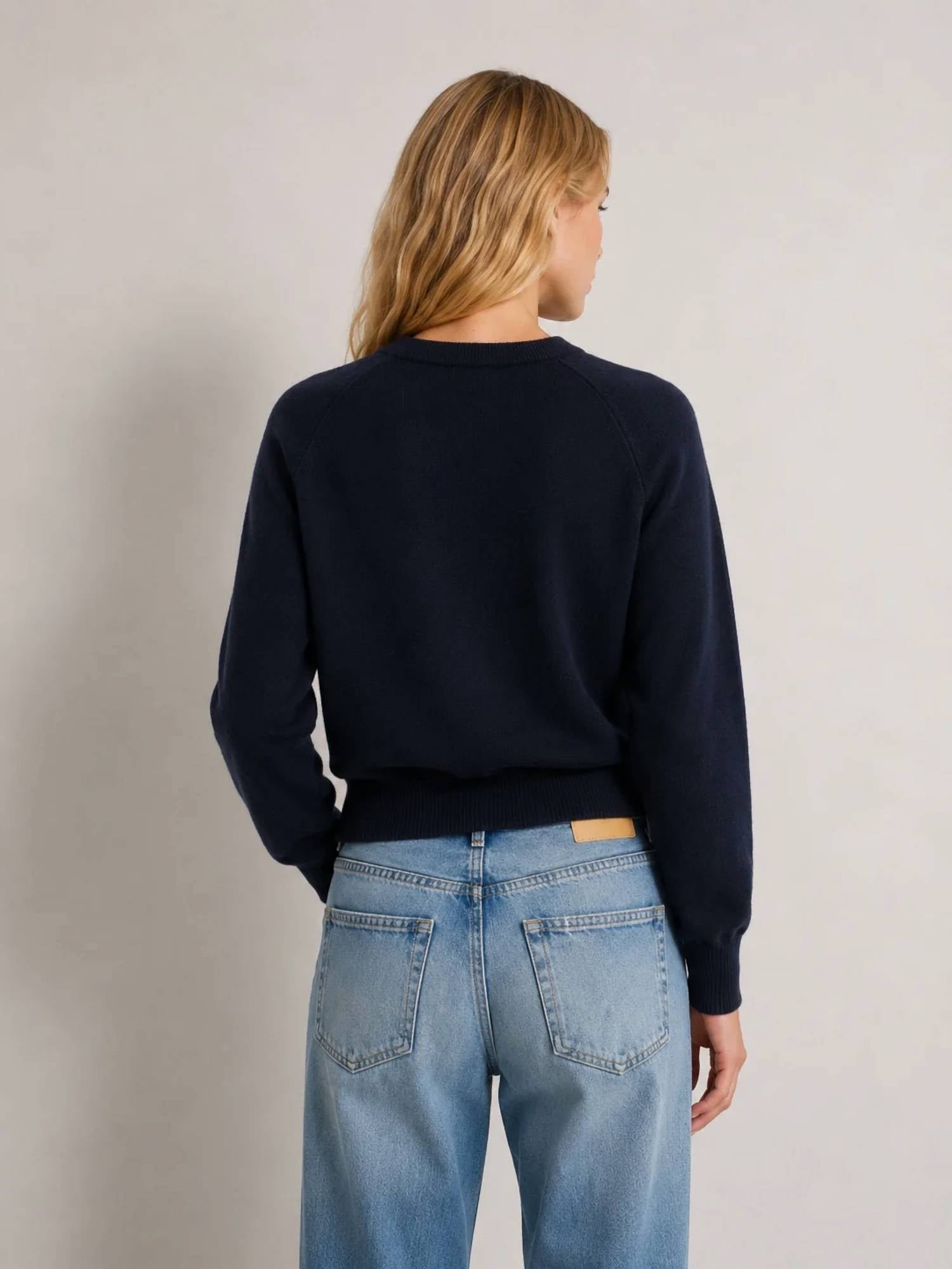 Allude - Long Sleeve Crew Neck Sweater