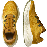 SALOMON Men's Aero Glide 3 Grvl Running Shoes in spicy mustard vanilla ice deep lechen green - men's shoe - view 4