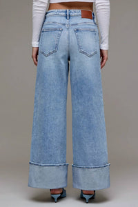 Hidden - HIGH RISE CUFF JEAN