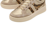 Gola Women's Superslam Blaze Ii Sneakers in gold leopard dark brown - women's sneaker - alternate view