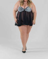 Isayes - RHINESTONE BABYDOLL SET