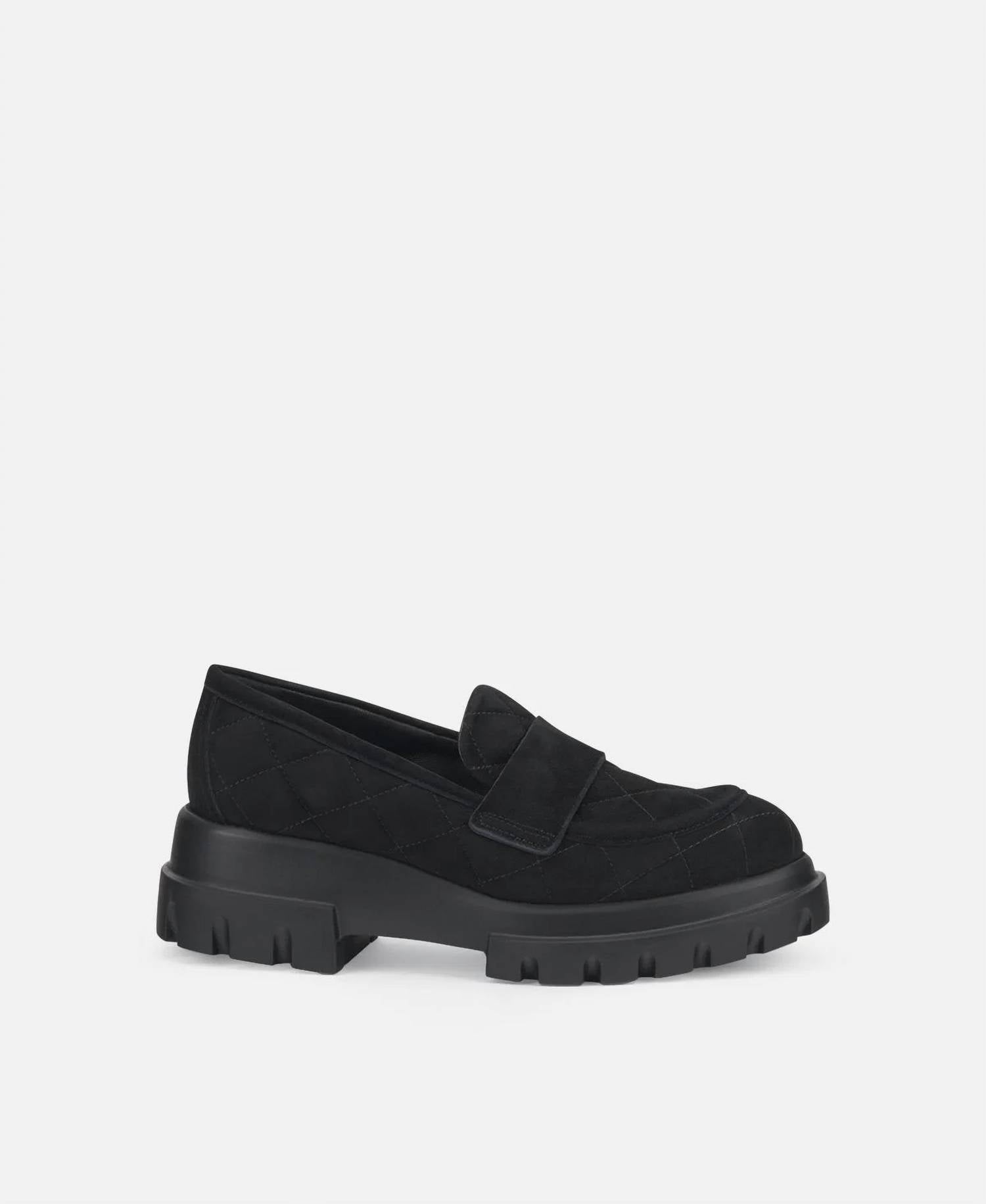 AGL Women's Celeste Matelasse Loafer in black 1 - women's flats
