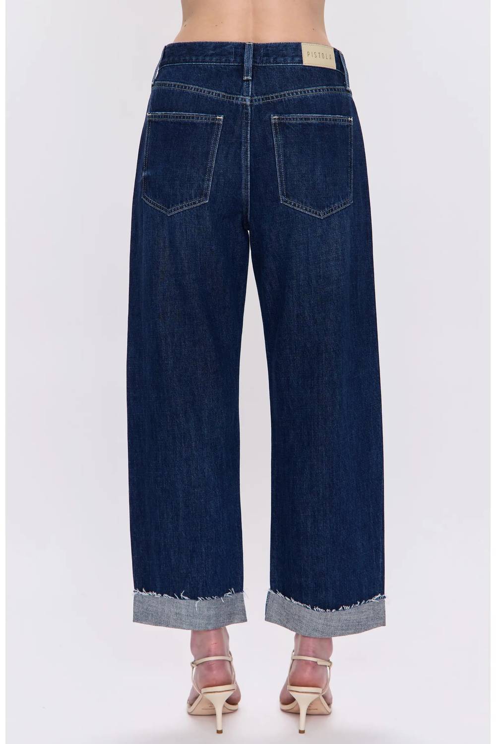Pistola - Kacey Cuffed High Waist Boyfriend Jeans