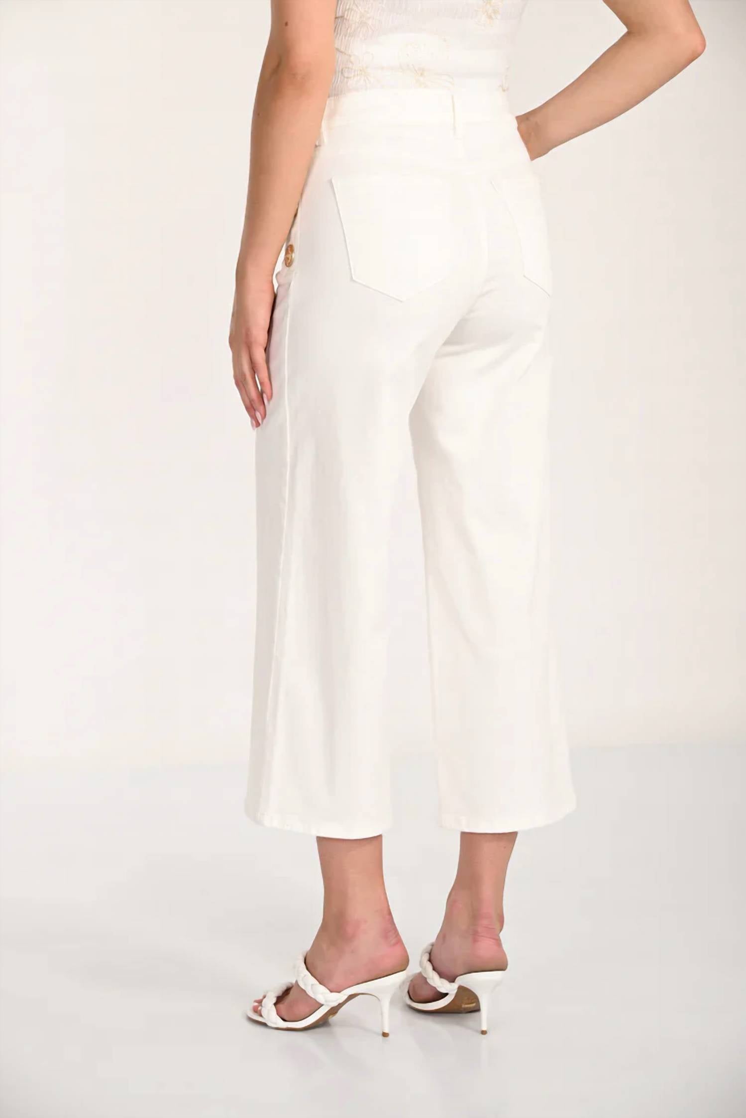 Frank Lyman - Wynessa Wide Leg Cropped Trousers