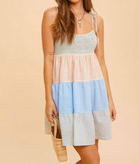 Hem & Thread - Brynn Tiered Seersucker Dress