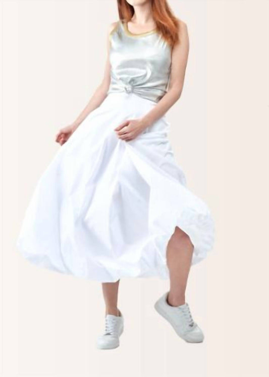 Insight - White Midi Bubble Skirt