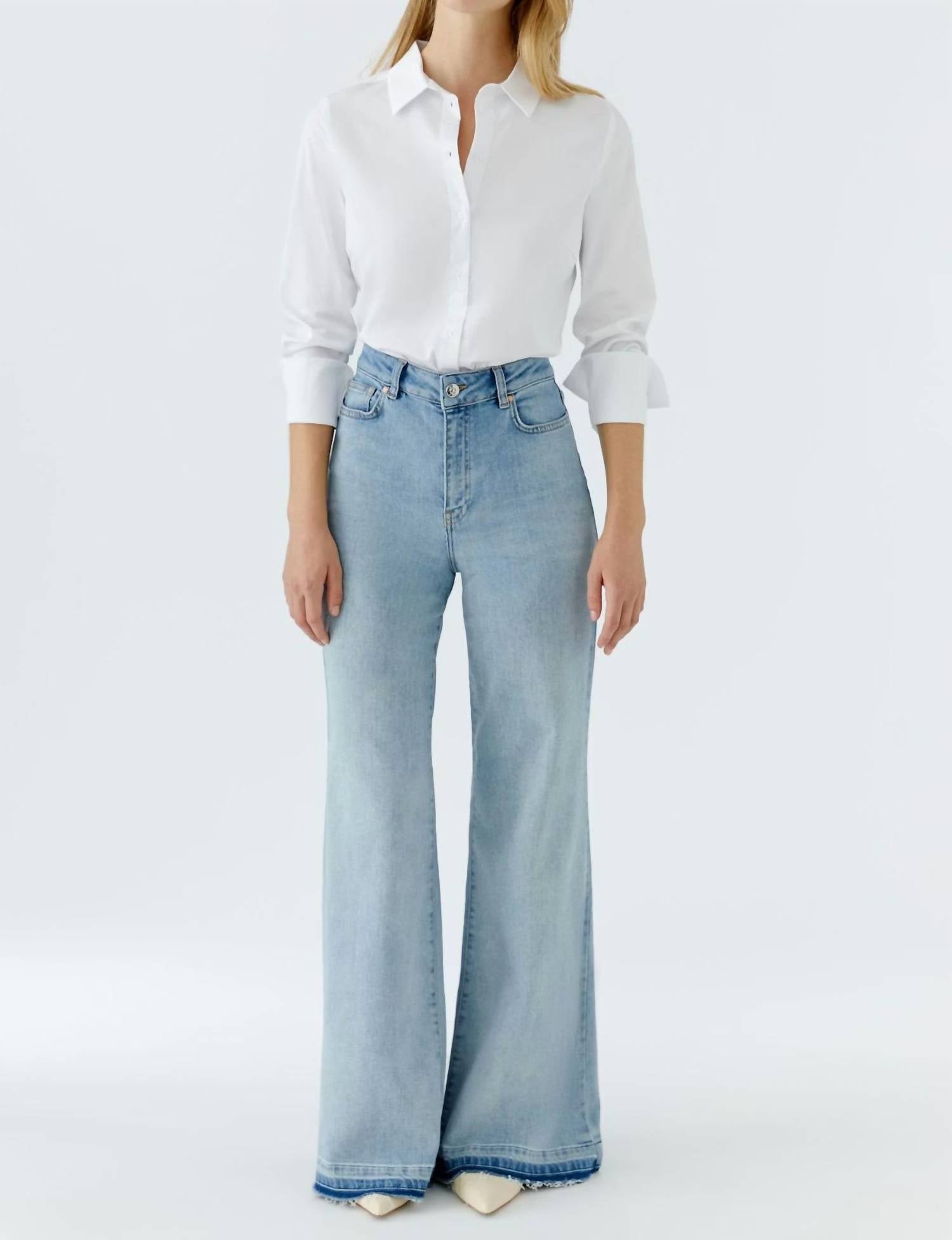 Oui - Wide-cut Flared Jeans