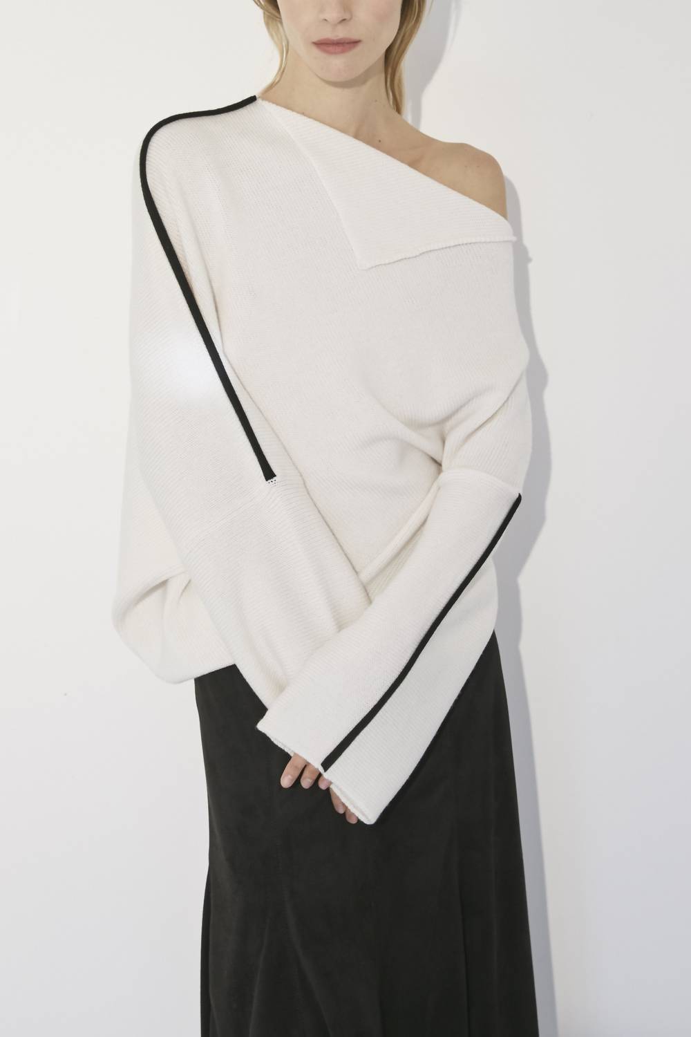 Pier Antonio Gaspari - Gaspari Asymmetrical Sweater With Piping