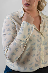 Catherine Gee - Daria French Cuff Silk Blouse