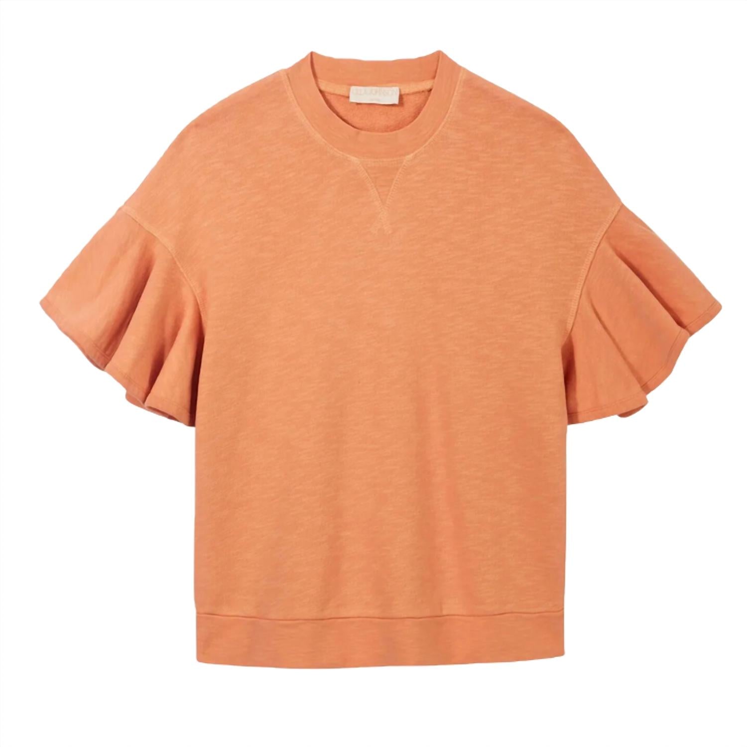 Ulla Johnson Women's Maia Top in pale coral - women's t-shirt - alternate view