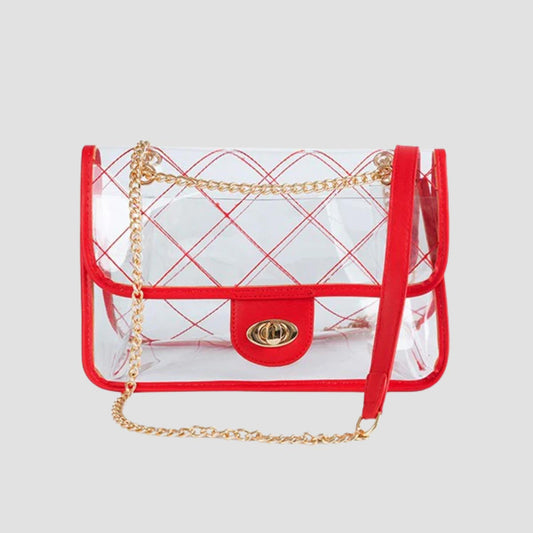 Bella Chic - Women's Quilted Clear Pvc Bag
