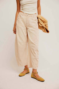 Free People Good Luck Cord Pant in crystal grey - women's pants