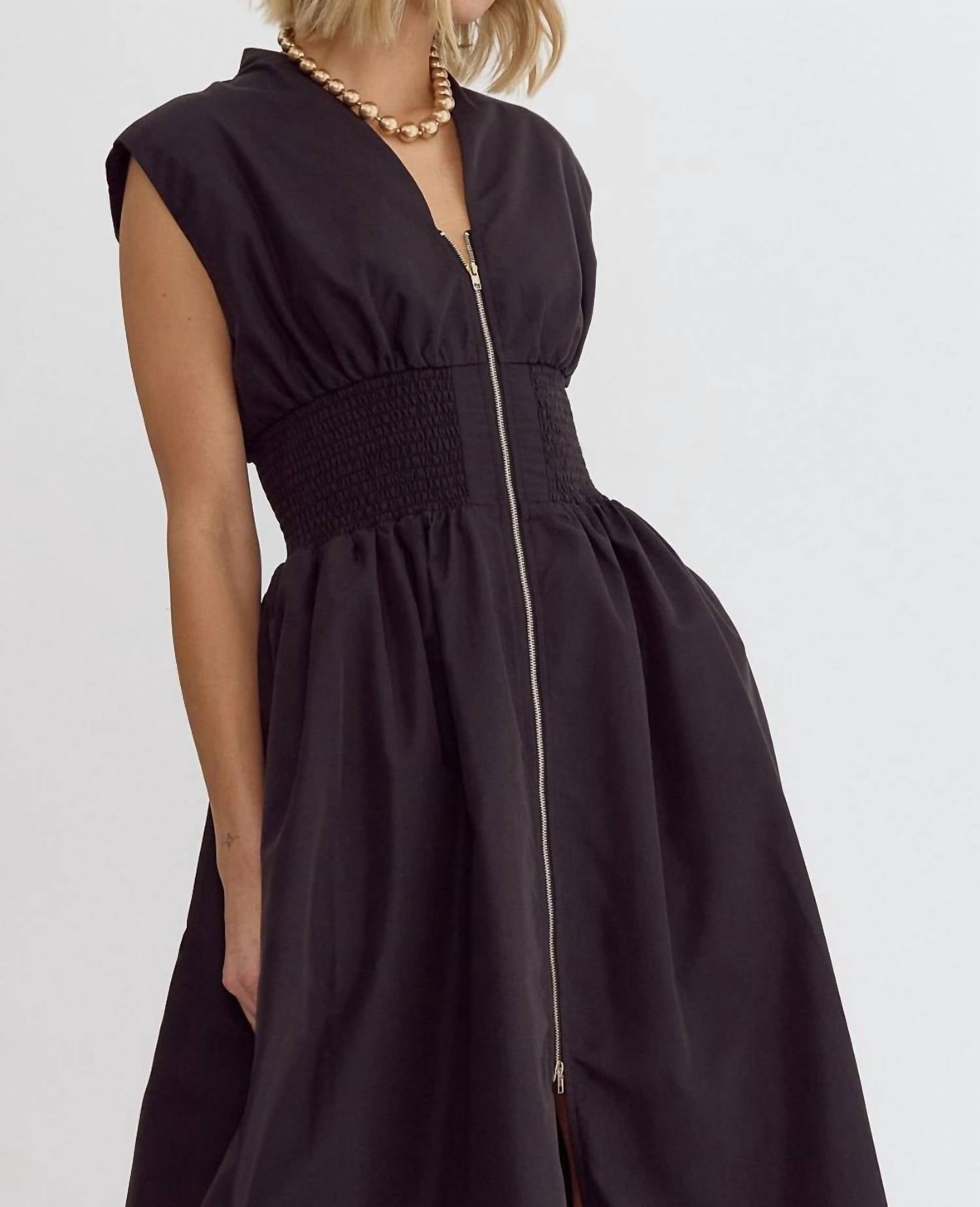 entro Audrey Midi Dress in black - women's dress - view 5
