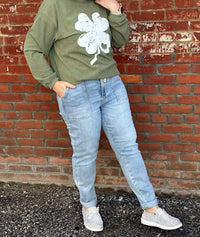 Judy Blue - Women's High Waist Vintage Double Cuff Jogger