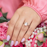 Starlette Women's Katherine Engagement Ring in silver - women's jewelry - alternate view