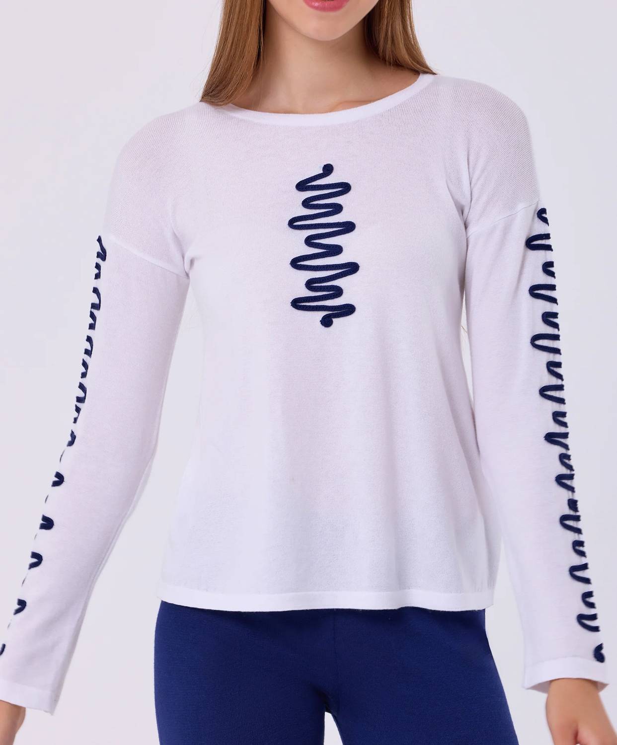 French Kyss - Zig Zag Scoop Neck Top