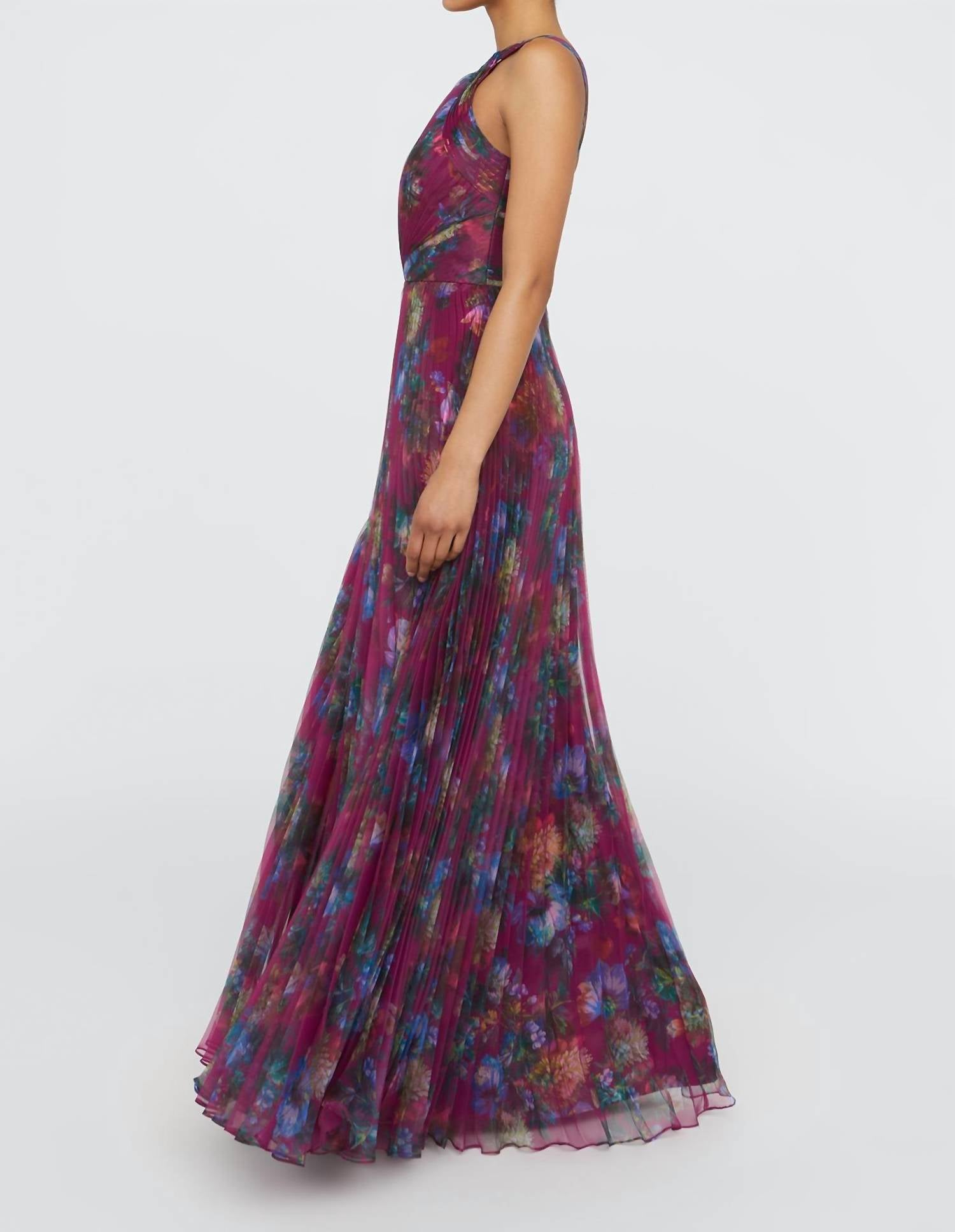 Theia - Naveen Pleated Gown