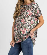 Nu Label - Cut-out Neck Open Back Short Sleeve Top