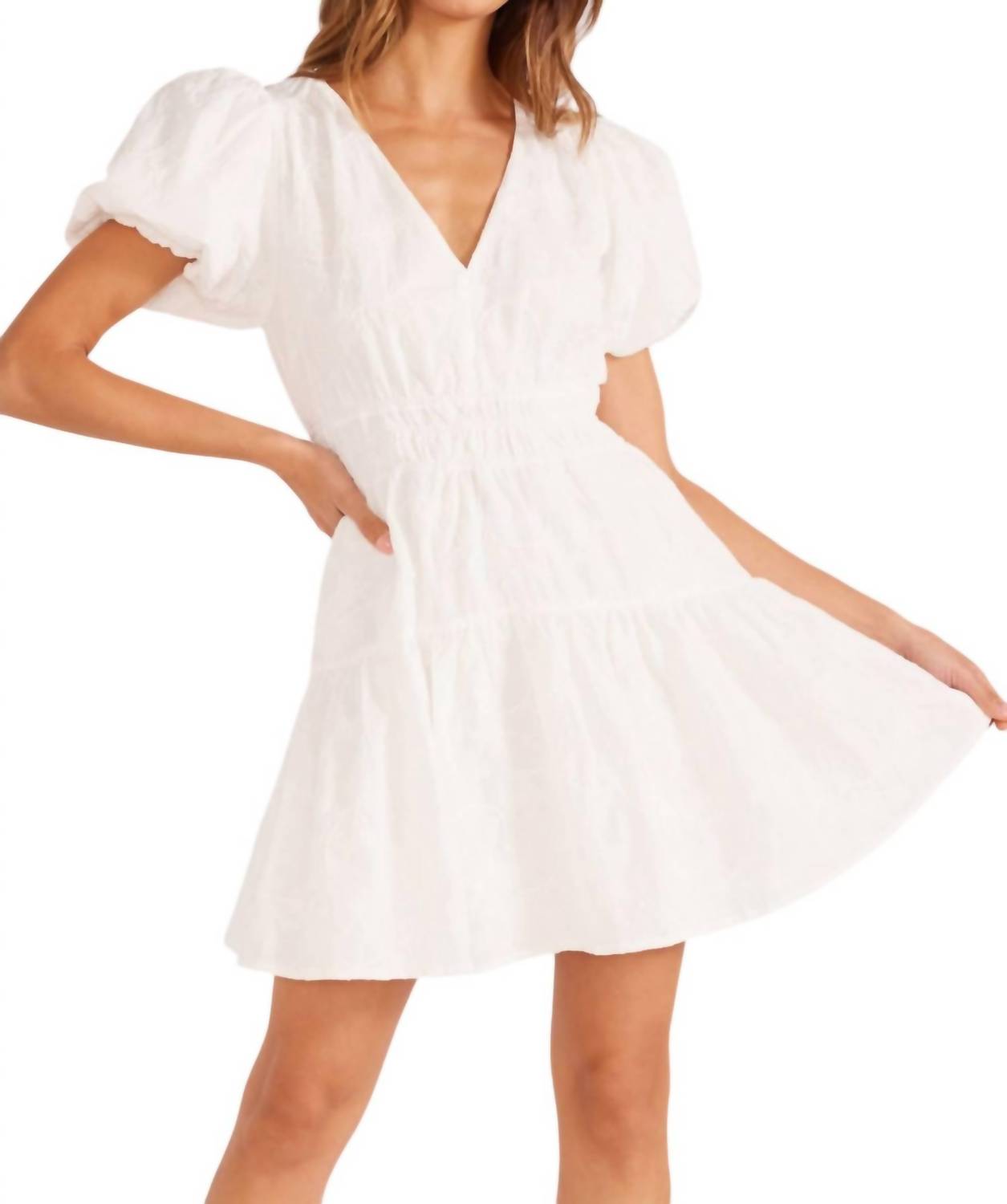 Minkpink - Neve Puff Sleeve Mini Dress