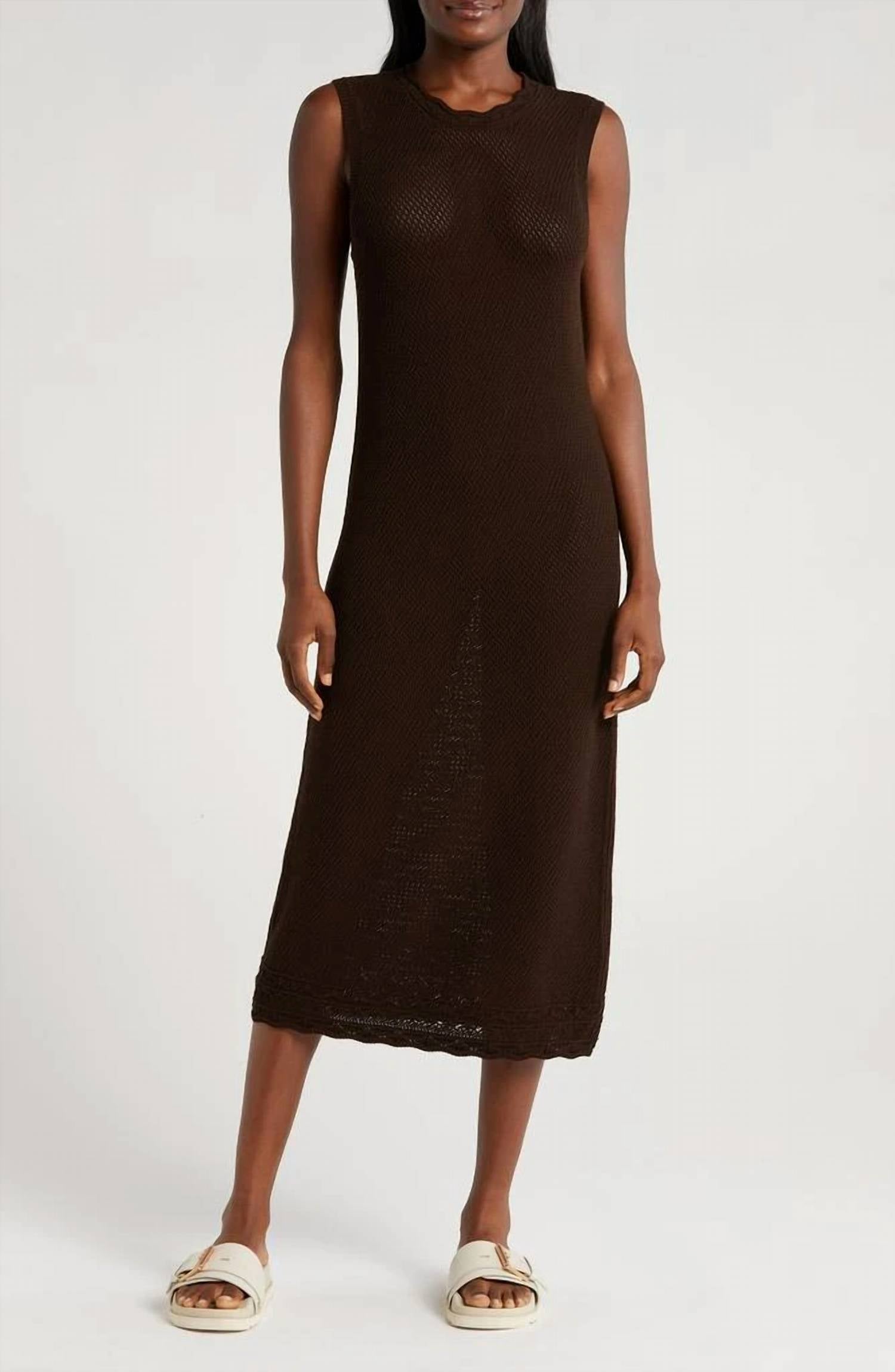 Frame - Sleeveless Knitted Midi Dress