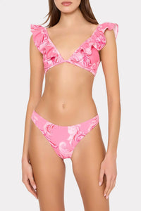 MILLY Women's Canopee Bikini Bottom in pink - women's bikini bottom