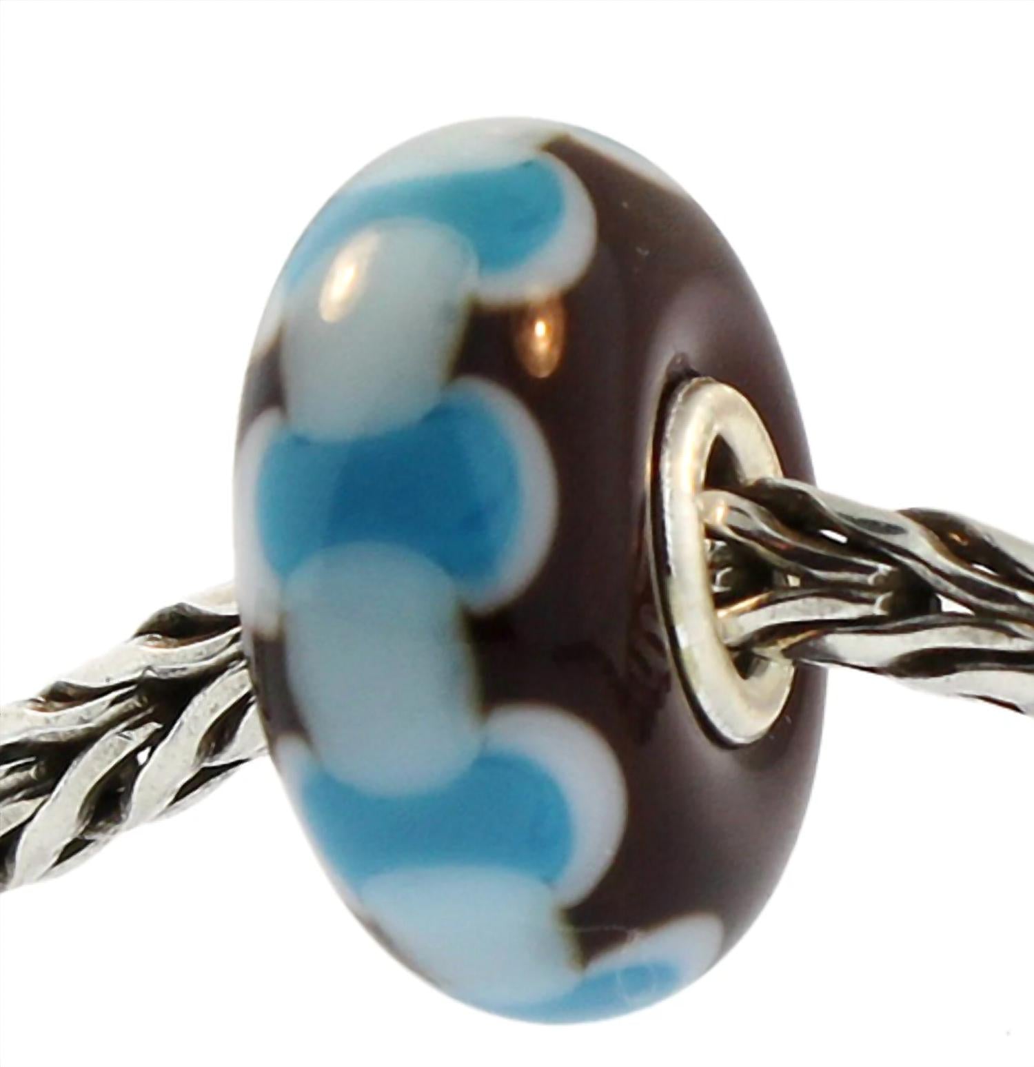 Trollbeads Women's Abba Retired Glass Bead Charm in blue - women's jewelry