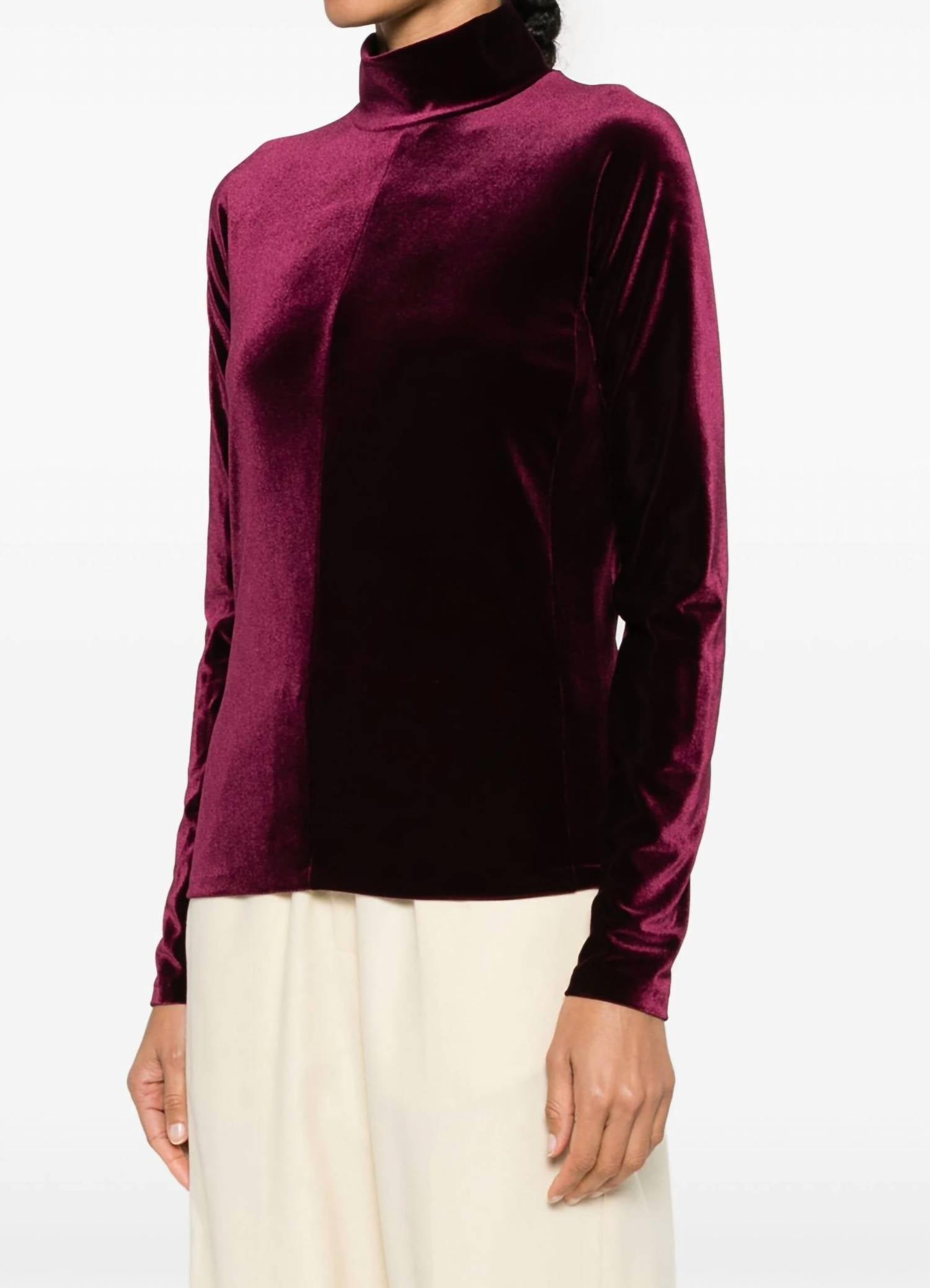 Forte Forte - Stretch Velvet Turtle Neck T-shirt